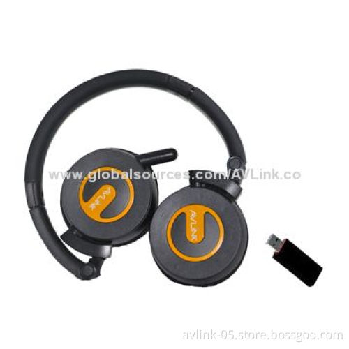 Swivel Foldable 2.4g Digital Wireless Stereo USB Computer Headset with Built-in Microphone for Skype